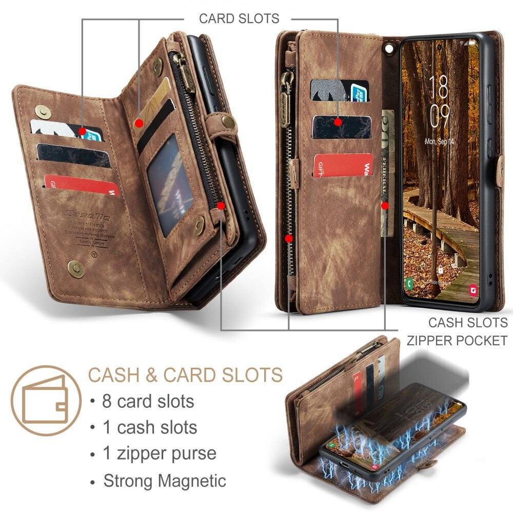 Samsung Galaxy S23 Multi-slot Wallet Case Brown