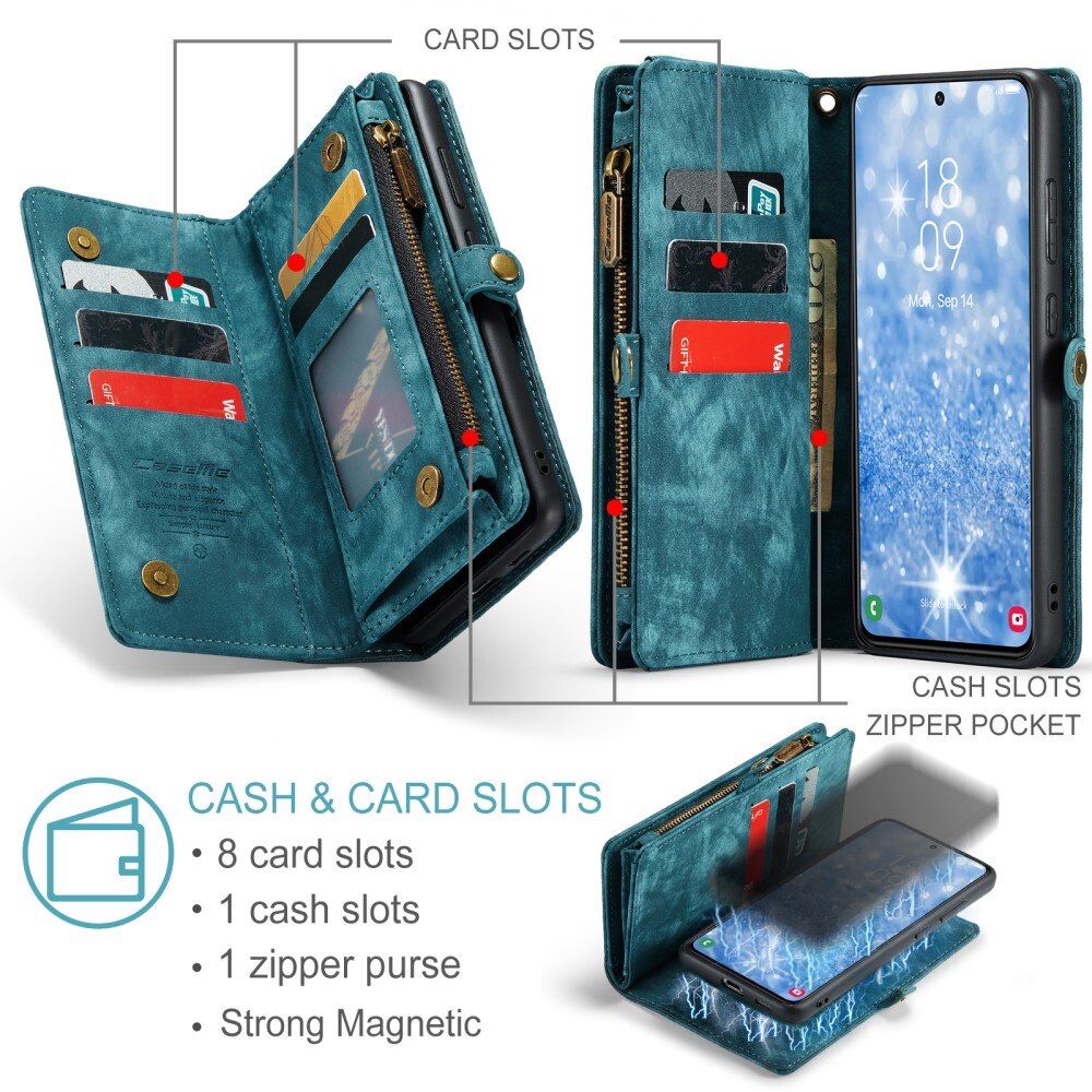 Samsung Galaxy S23 Multi-slot Wallet Case Blue