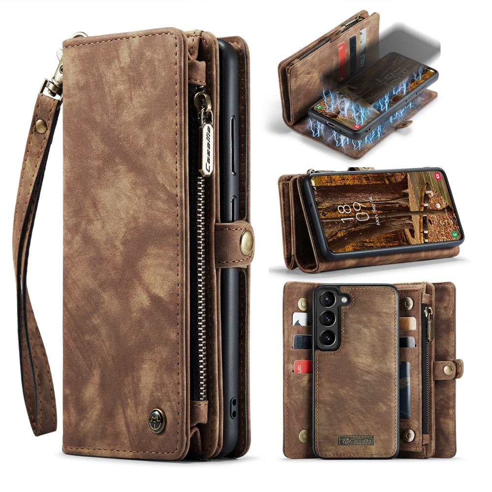 Samsung Galaxy S23 Plus Multi-slot Wallet Case Brown