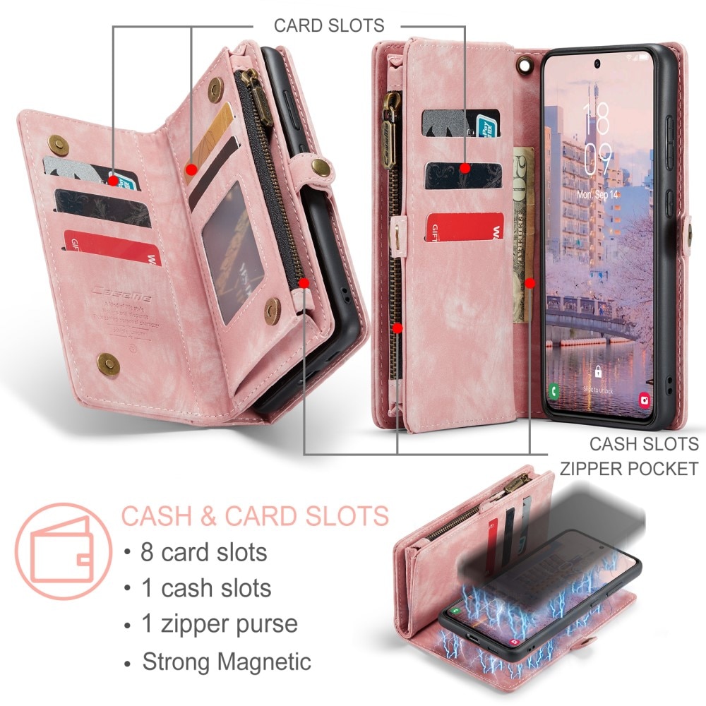 Samsung Galaxy S23 Plus Multi-slot Wallet Case Pink