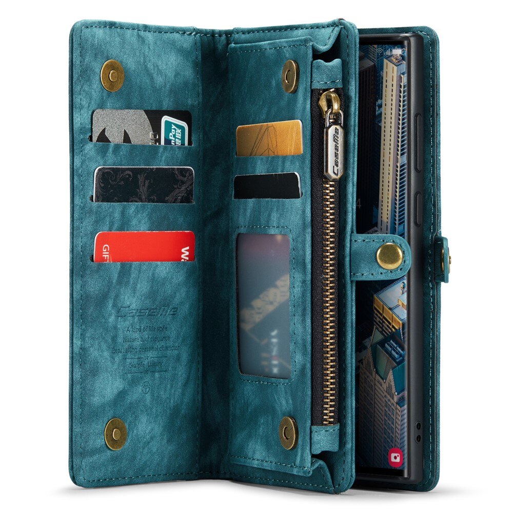 Samsung Galaxy S23 Ultra Multi-slot Wallet Case Blue