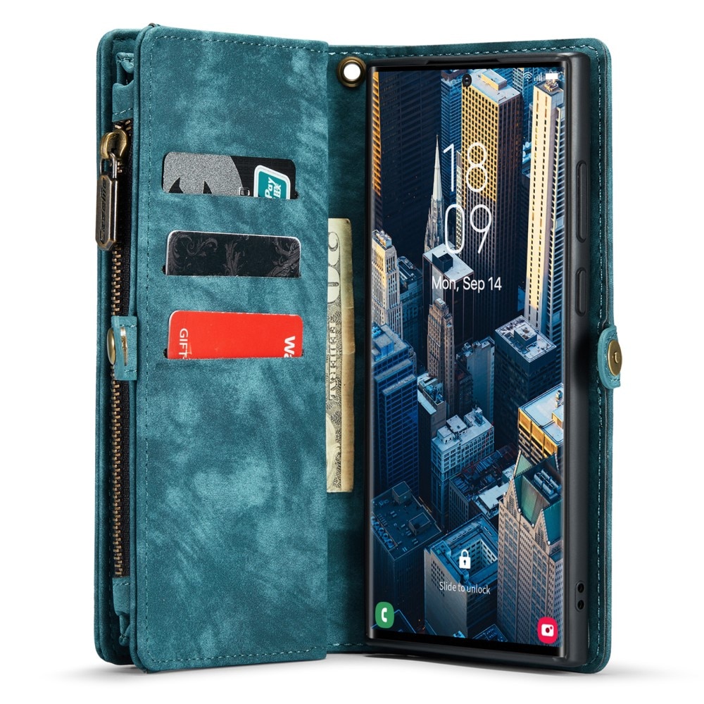 Samsung Galaxy S23 Ultra Multi-slot Wallet Case Blue