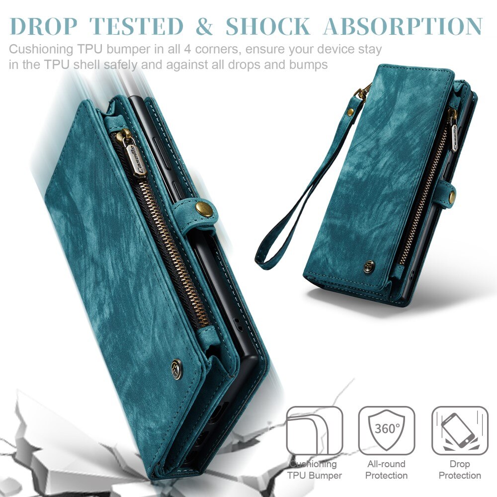 Samsung Galaxy S23 Ultra Multi-slot Wallet Case Blue