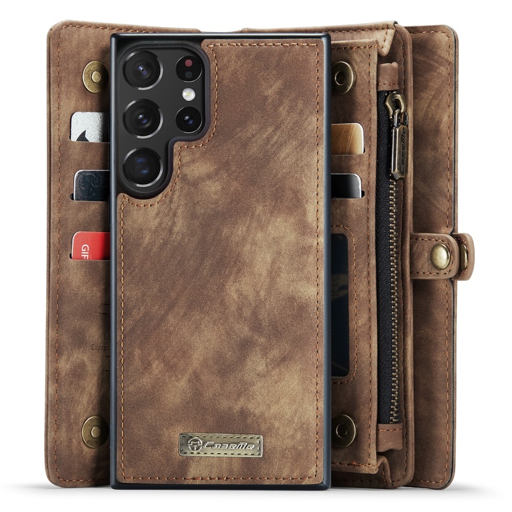 Samsung Galaxy S23 Ultra Multi-slot Wallet Case Brown