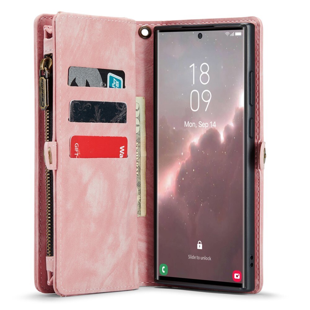 Samsung Galaxy S23 Ultra Multi-slot Wallet Case Pink