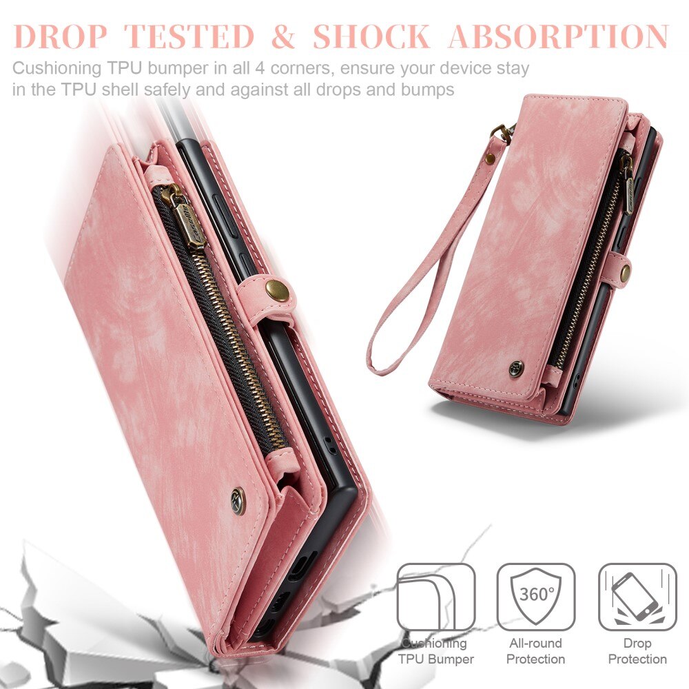 Samsung Galaxy S23 Ultra Multi-slot Wallet Case Pink