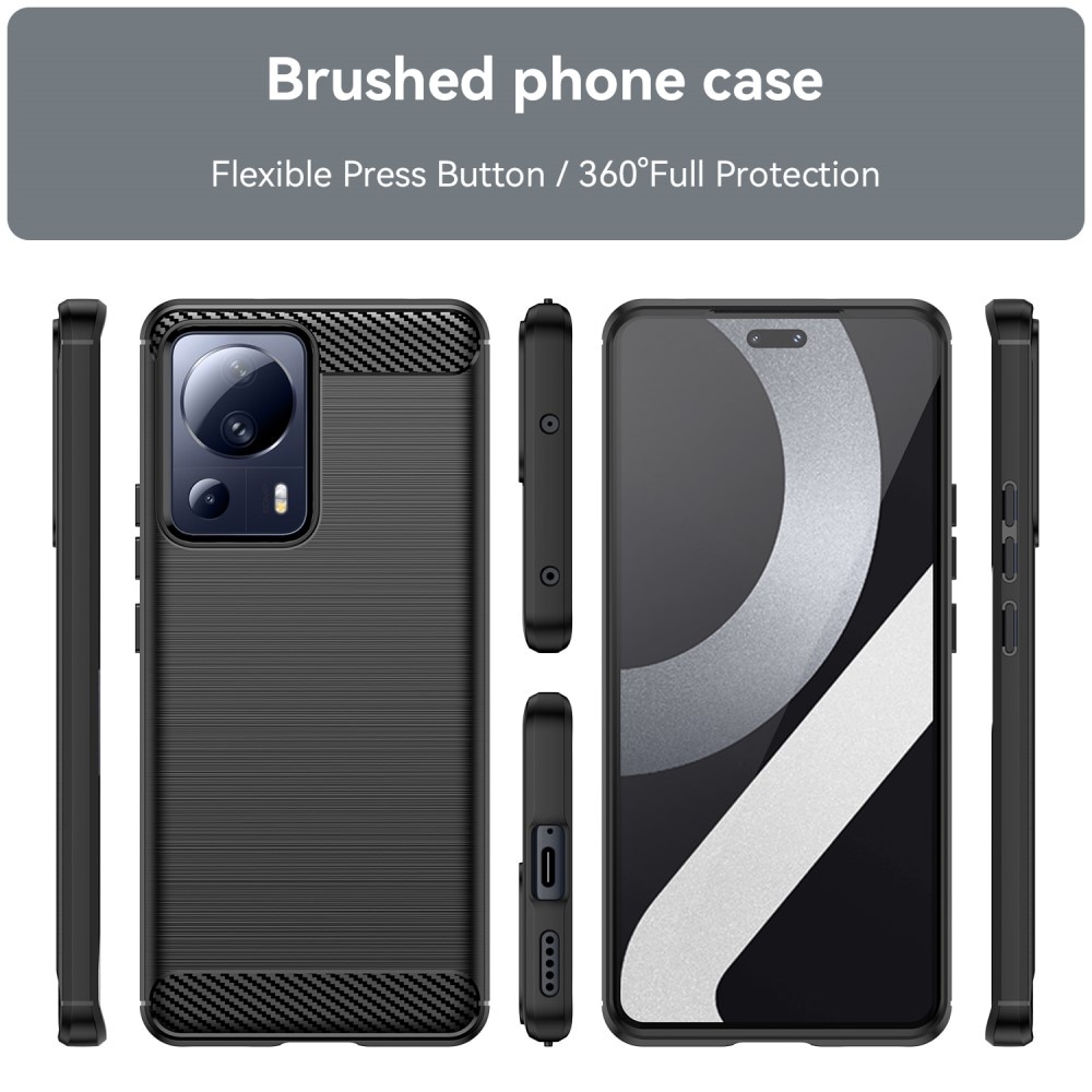 Xiaomi 13 Lite Brushed TPU Case Black
