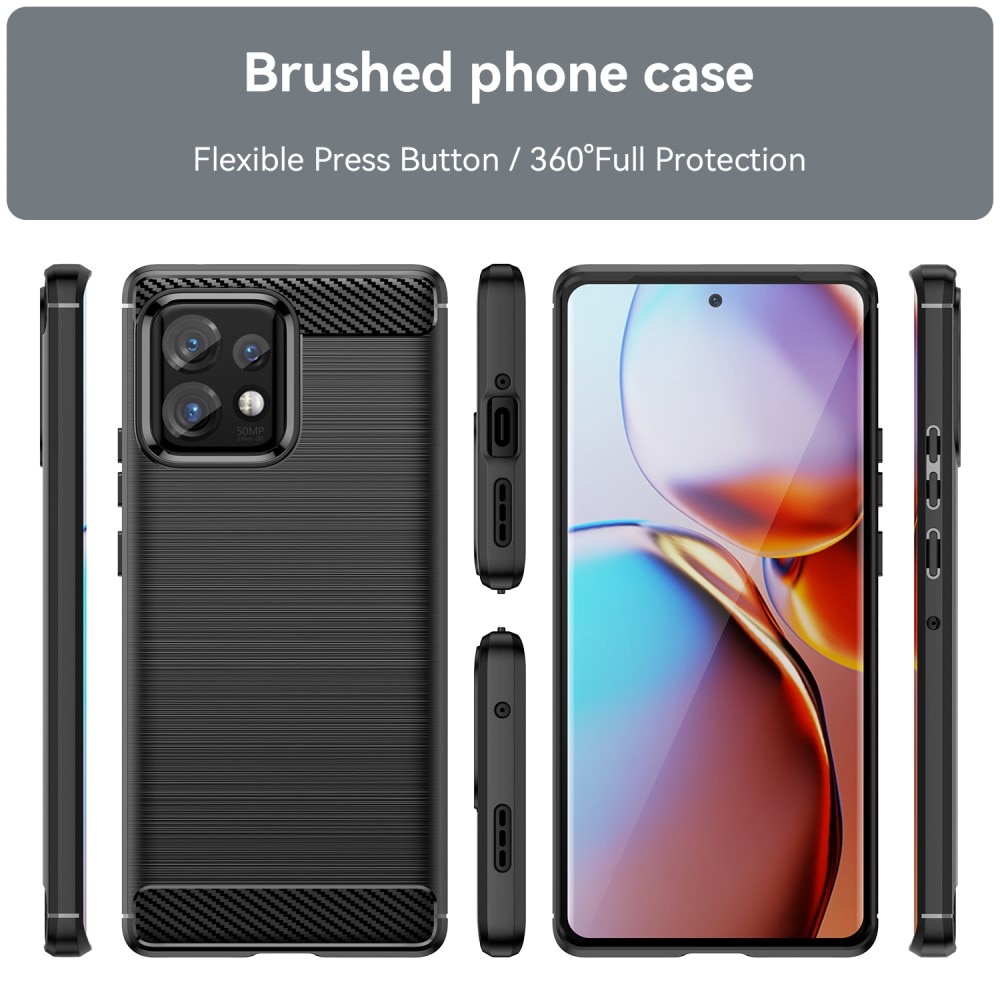 Motorola Edge 40 Pro Brushed TPU Case Black