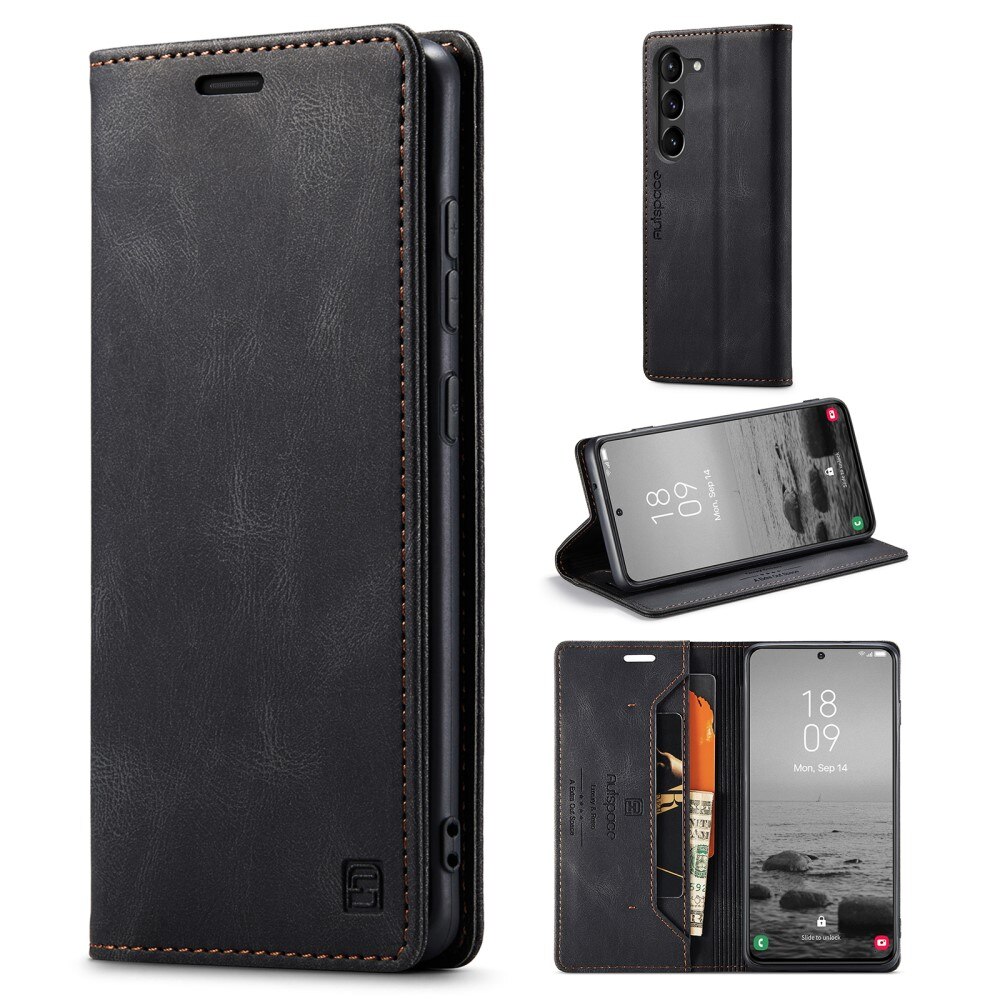 Samsung Galaxy S23 Plus RFID blocking Wallet Case Black