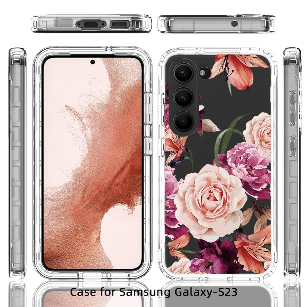 Samsung Galaxy S23 Full Cover Case Flowers