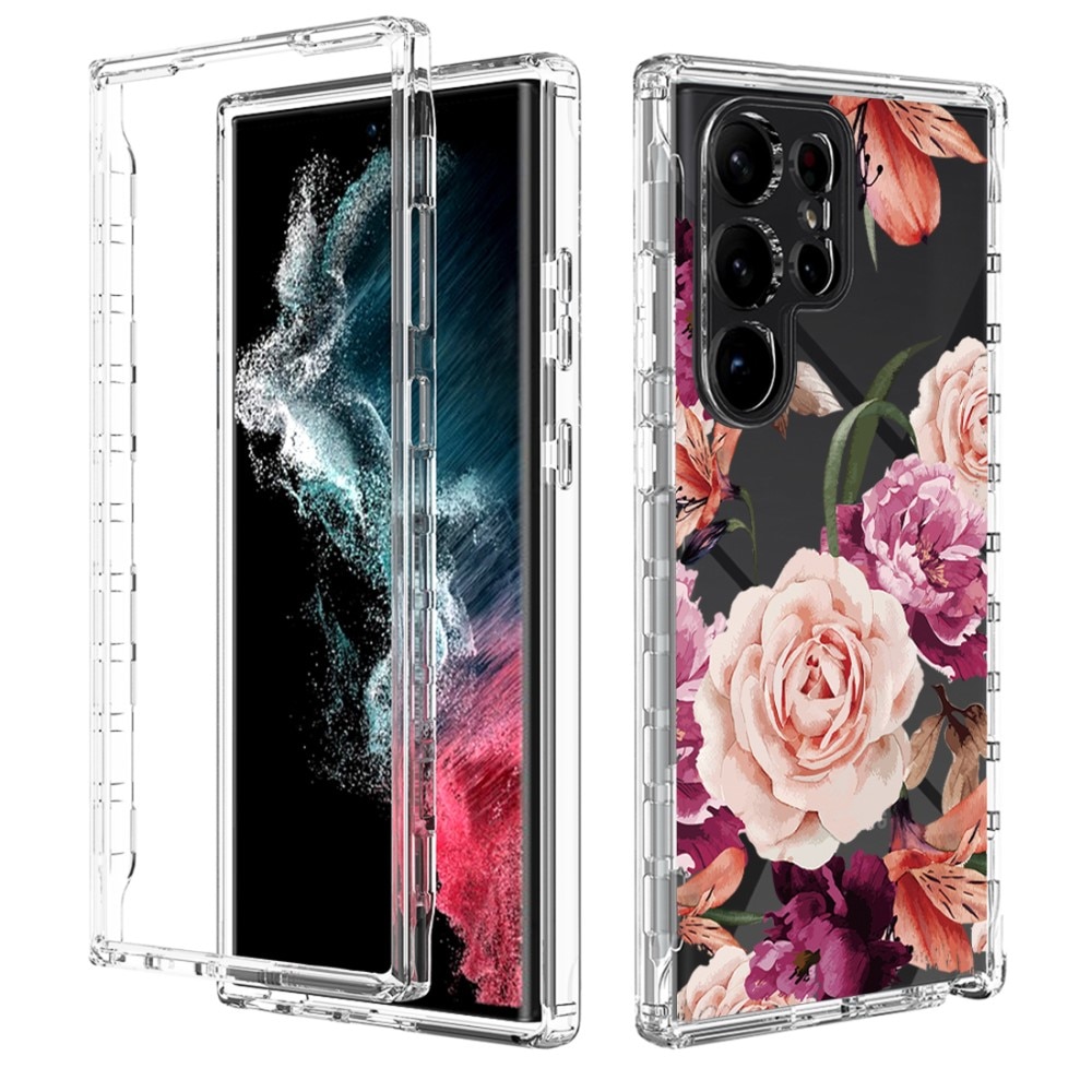 Samsung Galaxy S23 Ultra Full Cover Case Flowers