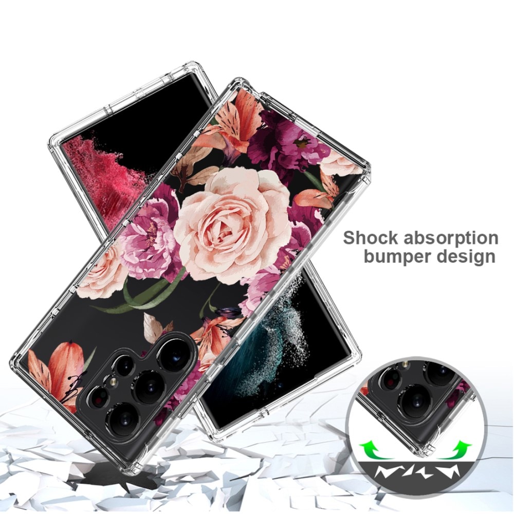 Samsung Galaxy S23 Ultra Full Cover Case Flowers