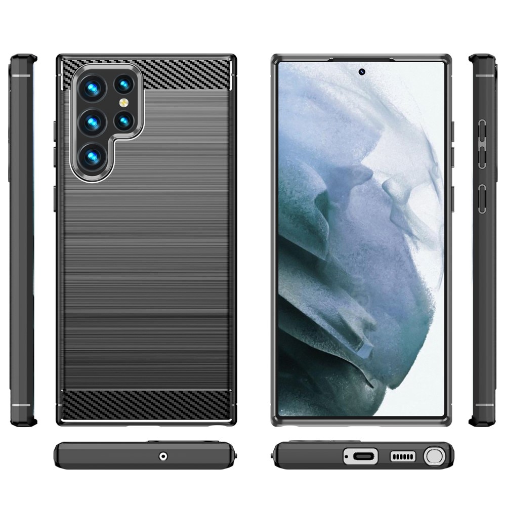 Samsung Galaxy S23 Ultra Brushed TPU Case Black