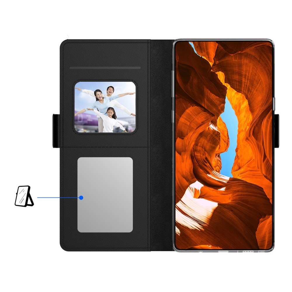 Samsung Galaxy S23 Ultra Wallet Case Mirror Black