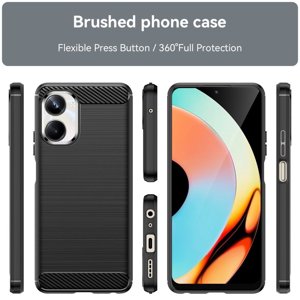 Realme 10 Pro Brushed TPU Case Black