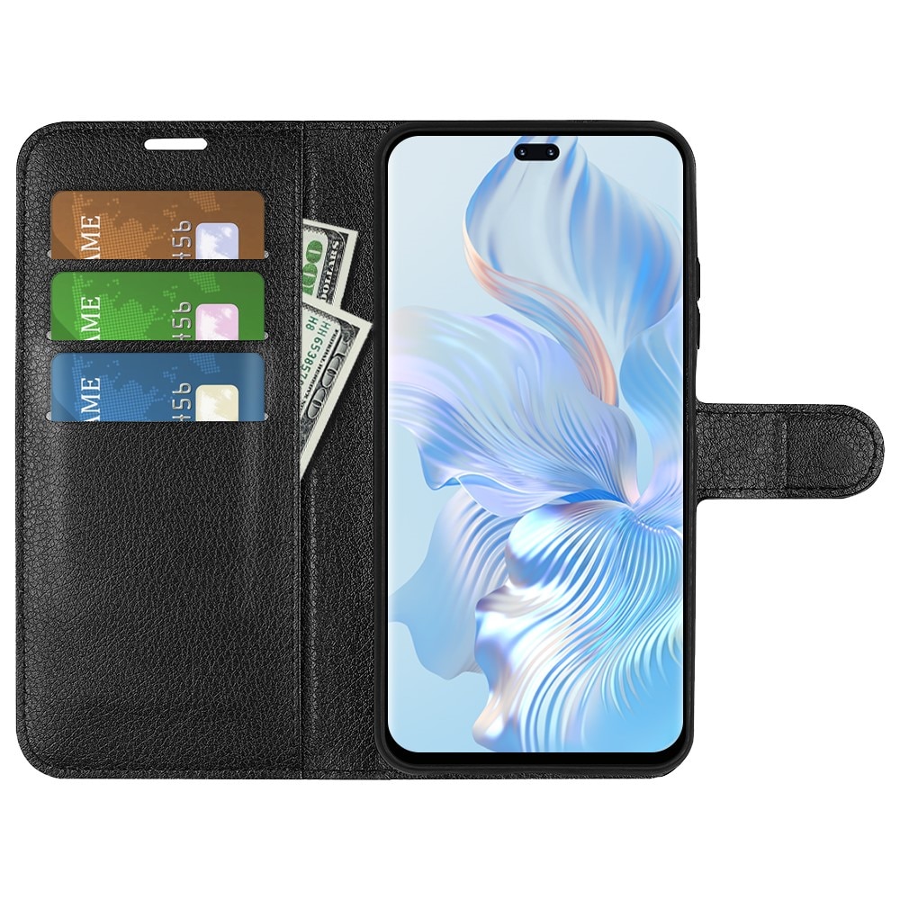 Honor 80 Pro Wallet Book Cover Black