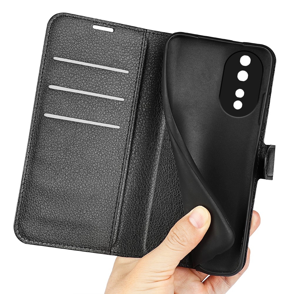 Honor 80 Wallet Book Cover Black