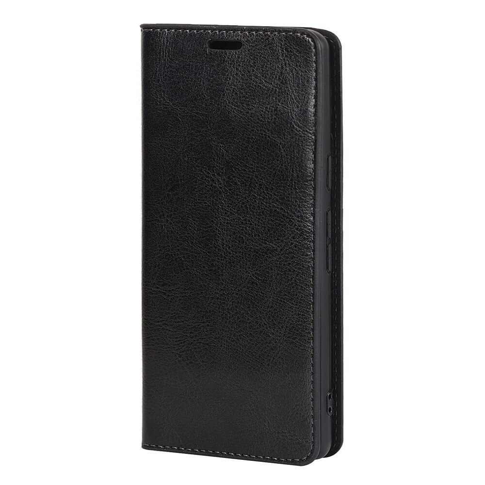 Google Pixel 7a Genuine Leather Wallet Case Black