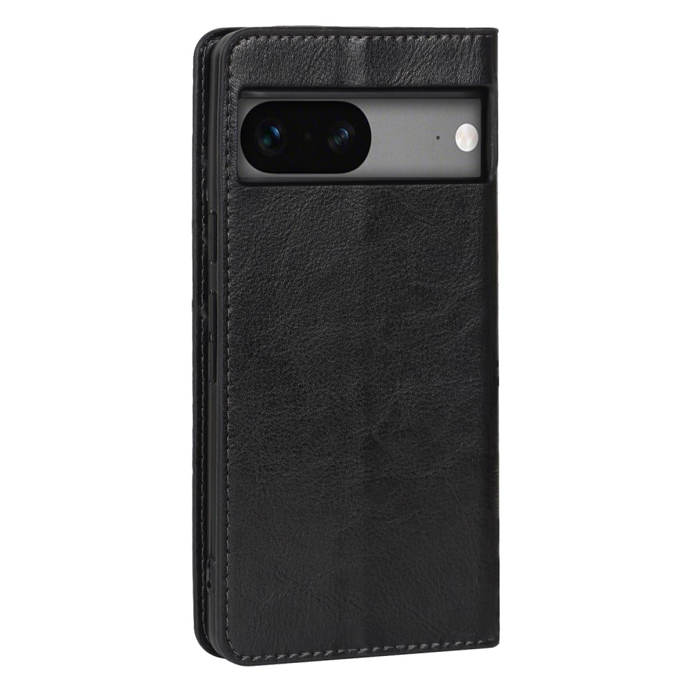 Google Pixel 7a Genuine Leather Wallet Case Black