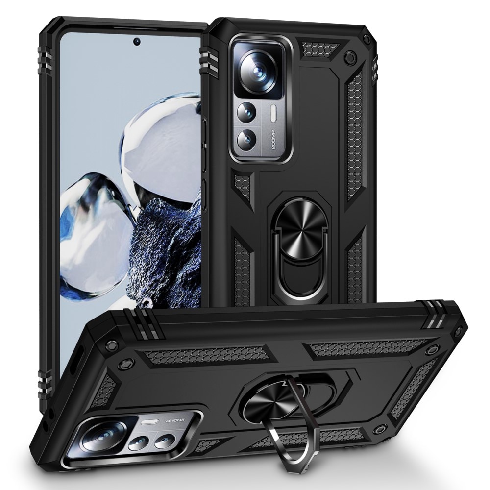 Xiaomi 12T/12T Pro Hybrid Case Tech Ring Black