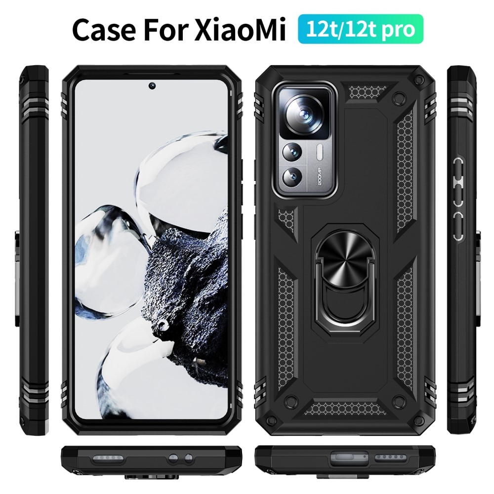 Xiaomi 12T/12T Pro Hybrid Case Tech Ring Black