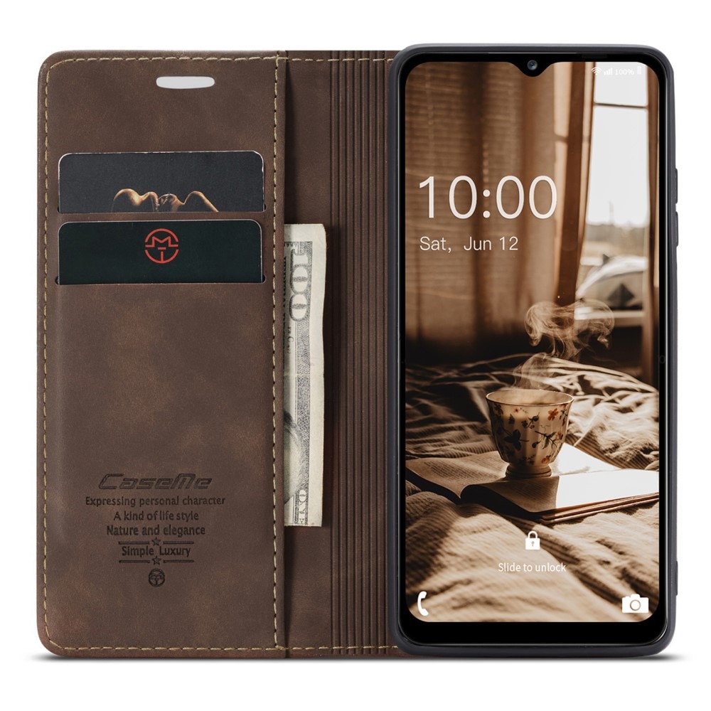 Samsung Galaxy A14 Slim Wallet Case Brown