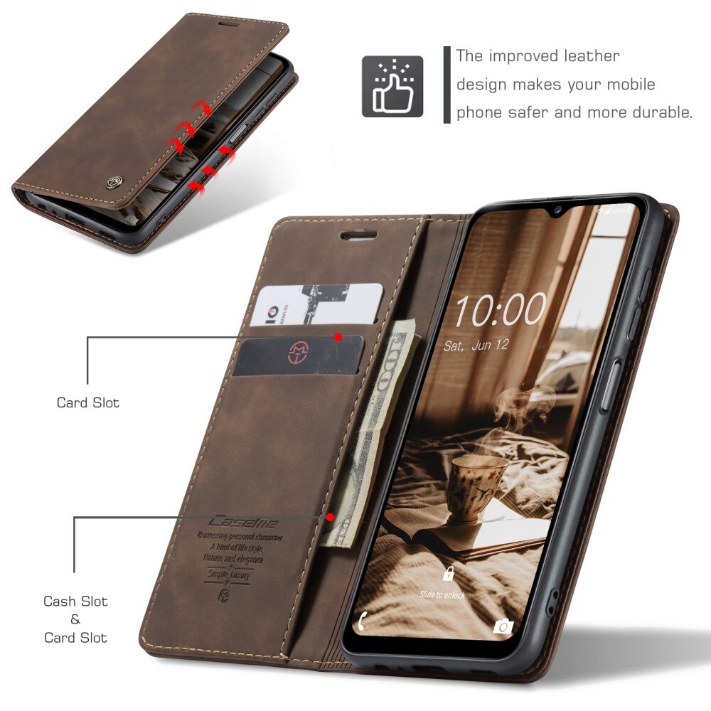 Samsung Galaxy A14 Slim Wallet Case Brown