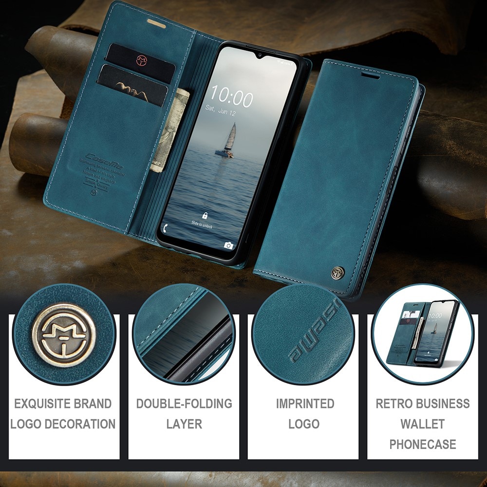 Samsung Galaxy A14 Slim Wallet Case Blue