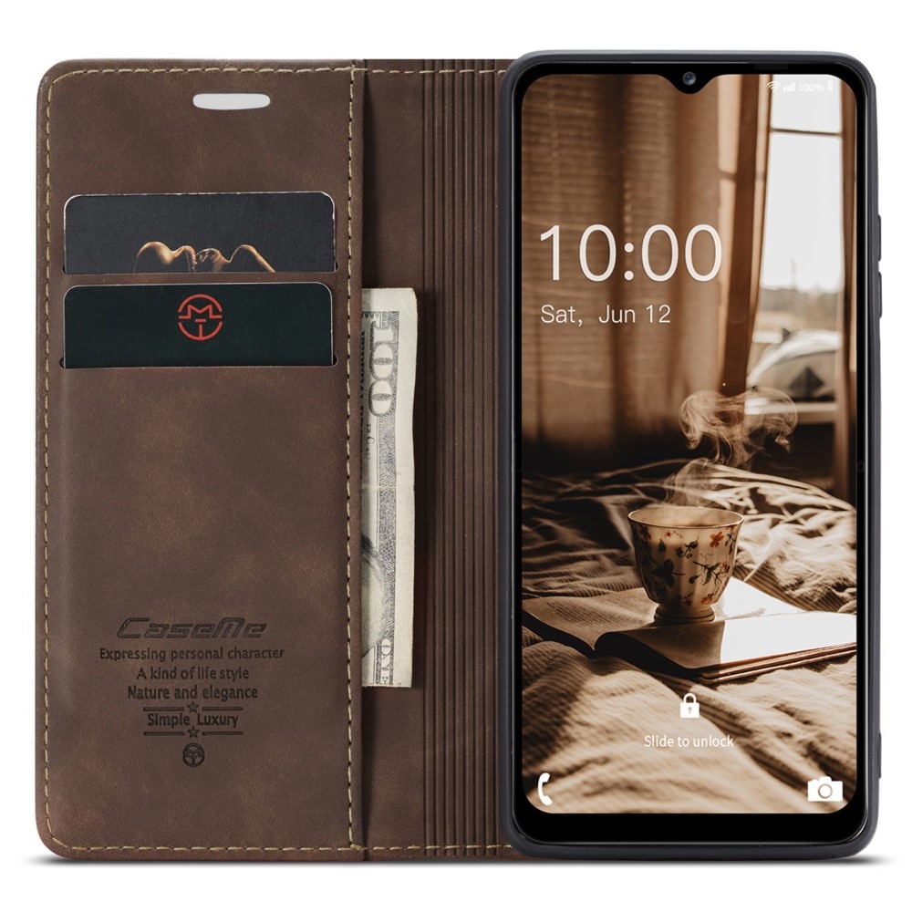 Samsung Galaxy A34 Slim Wallet Case Brown