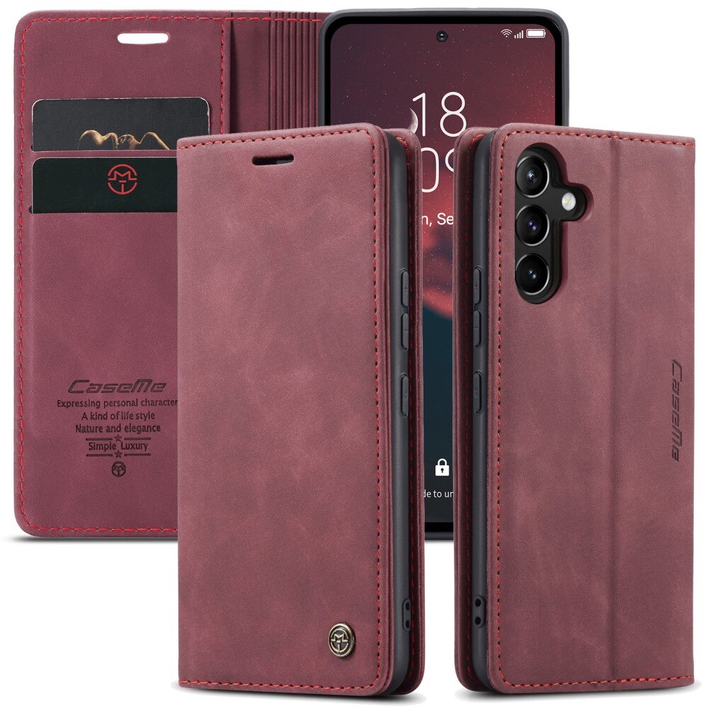 Samsung Galaxy A54 Slim Wallet Case Red