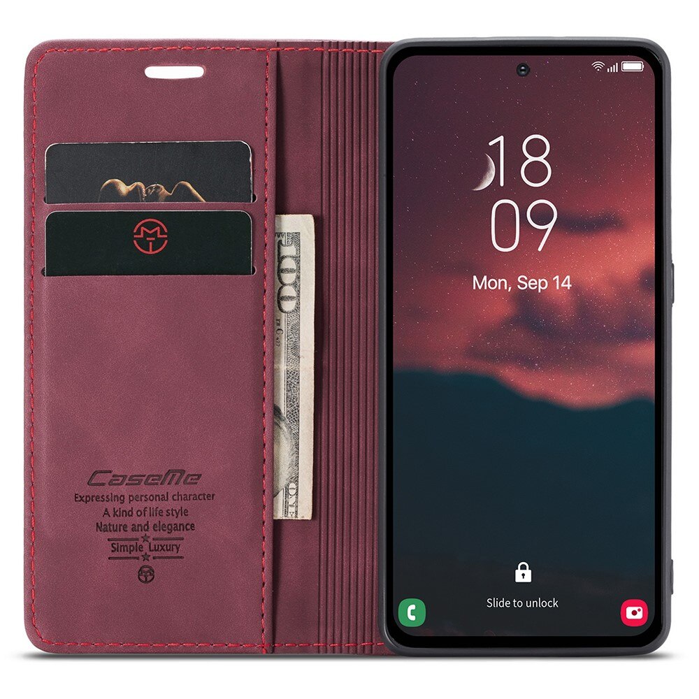 Samsung Galaxy A54 Slim Wallet Case Red