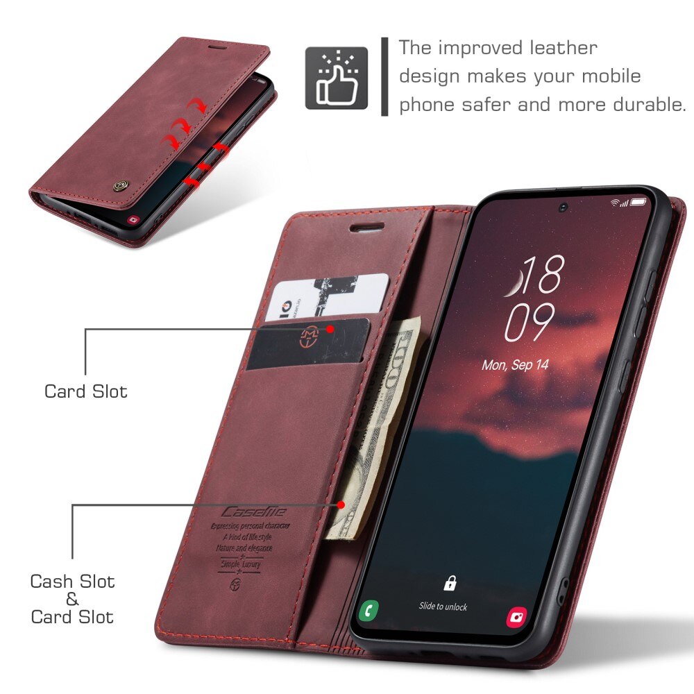 Samsung Galaxy A54 Slim Wallet Case Red