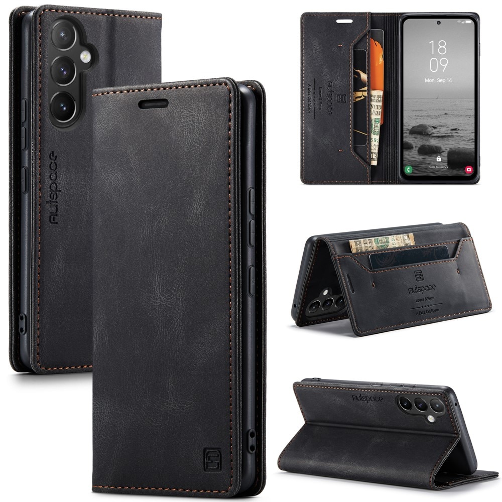 Samsung Galaxy A54 RFID blocking Wallet Case Black