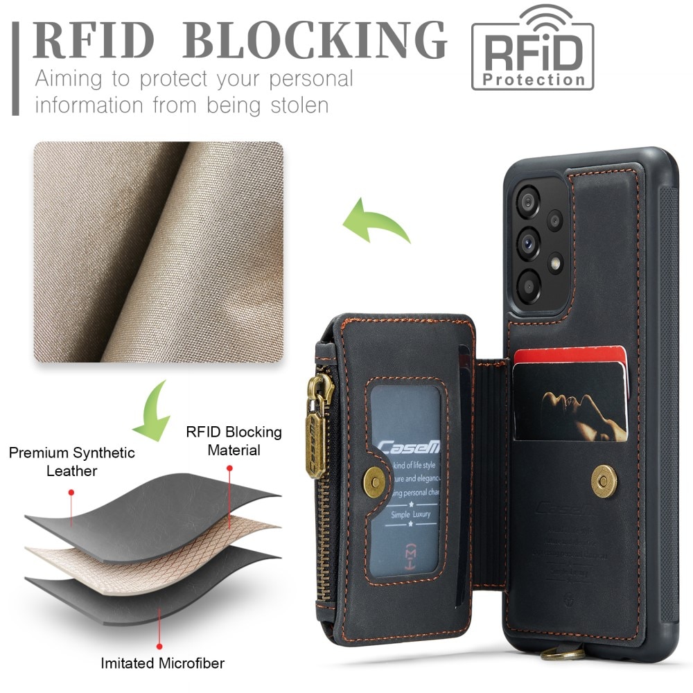 Samsung Galaxy A54 RFID blocking Multi-Slot Case Black