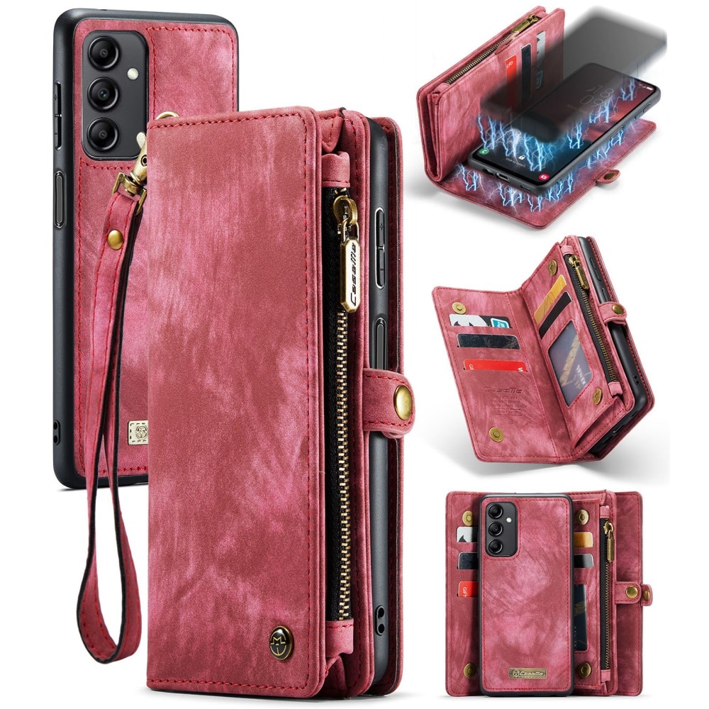 Samsung Galaxy A14 Multi-slot Wallet Case Red