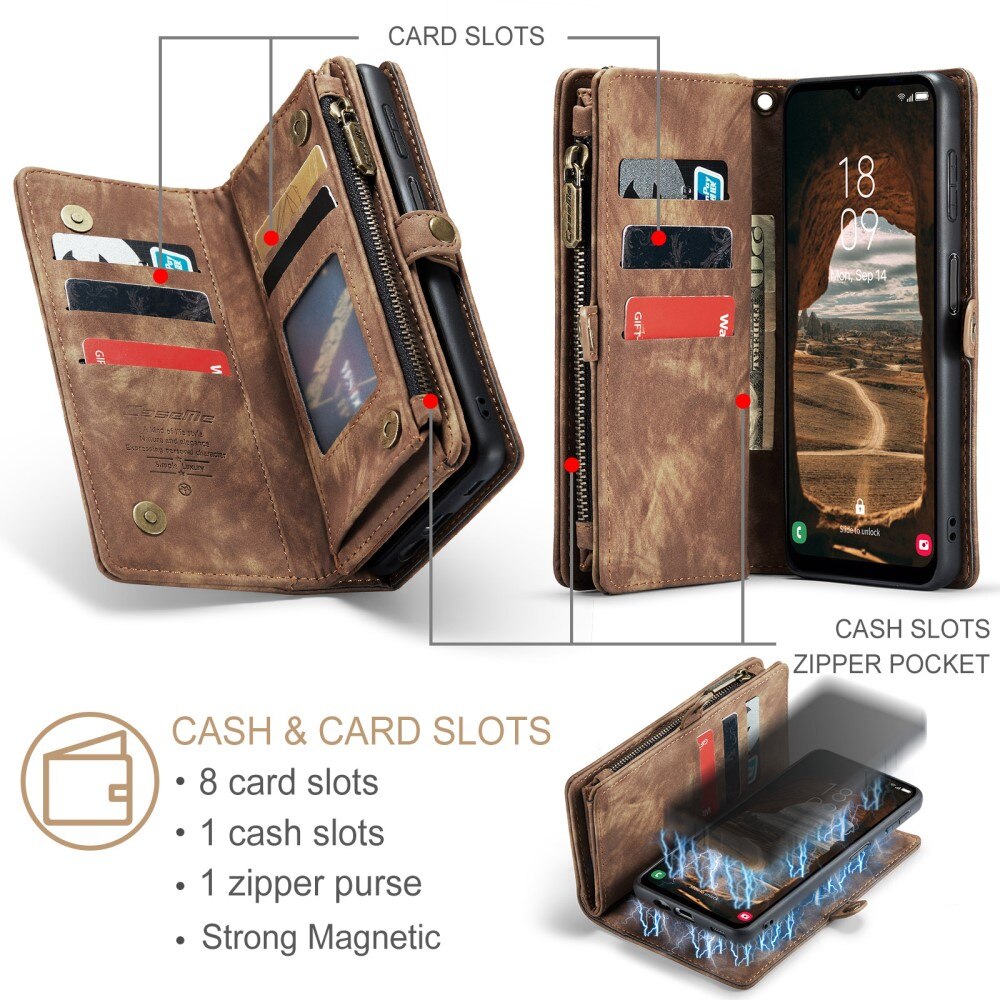 Samsung Galaxy A34 Multi-slot Wallet Case Brown