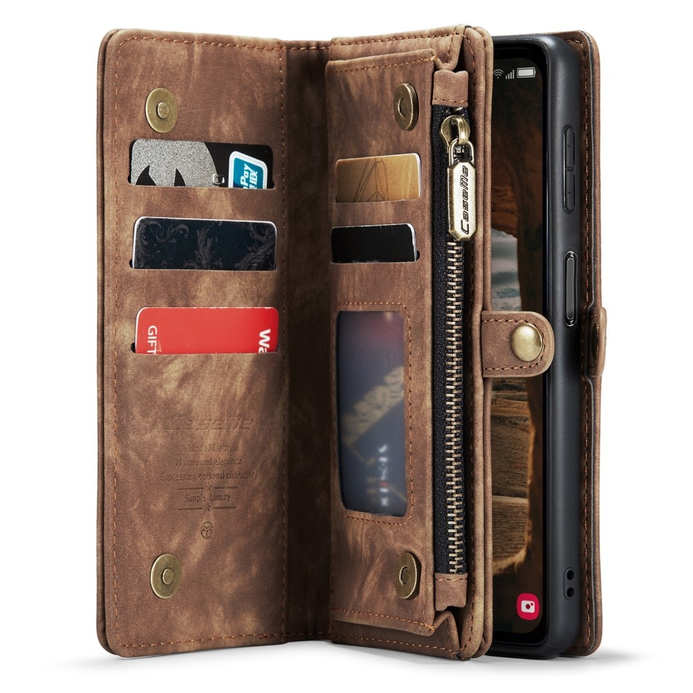 Samsung Galaxy A34 Multi-slot Wallet Case Brown
