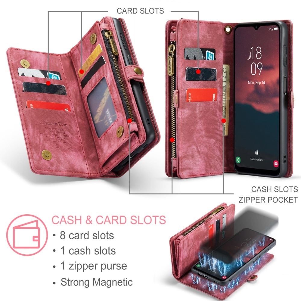 Samsung Galaxy A54 Multi-slot Wallet Case Red