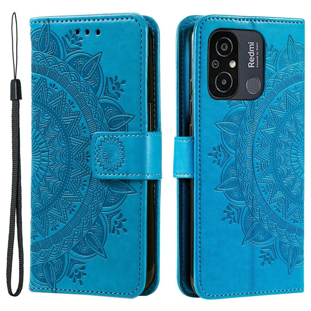 Xiaomi Redmi 12C Leather Cover Mandala Blue