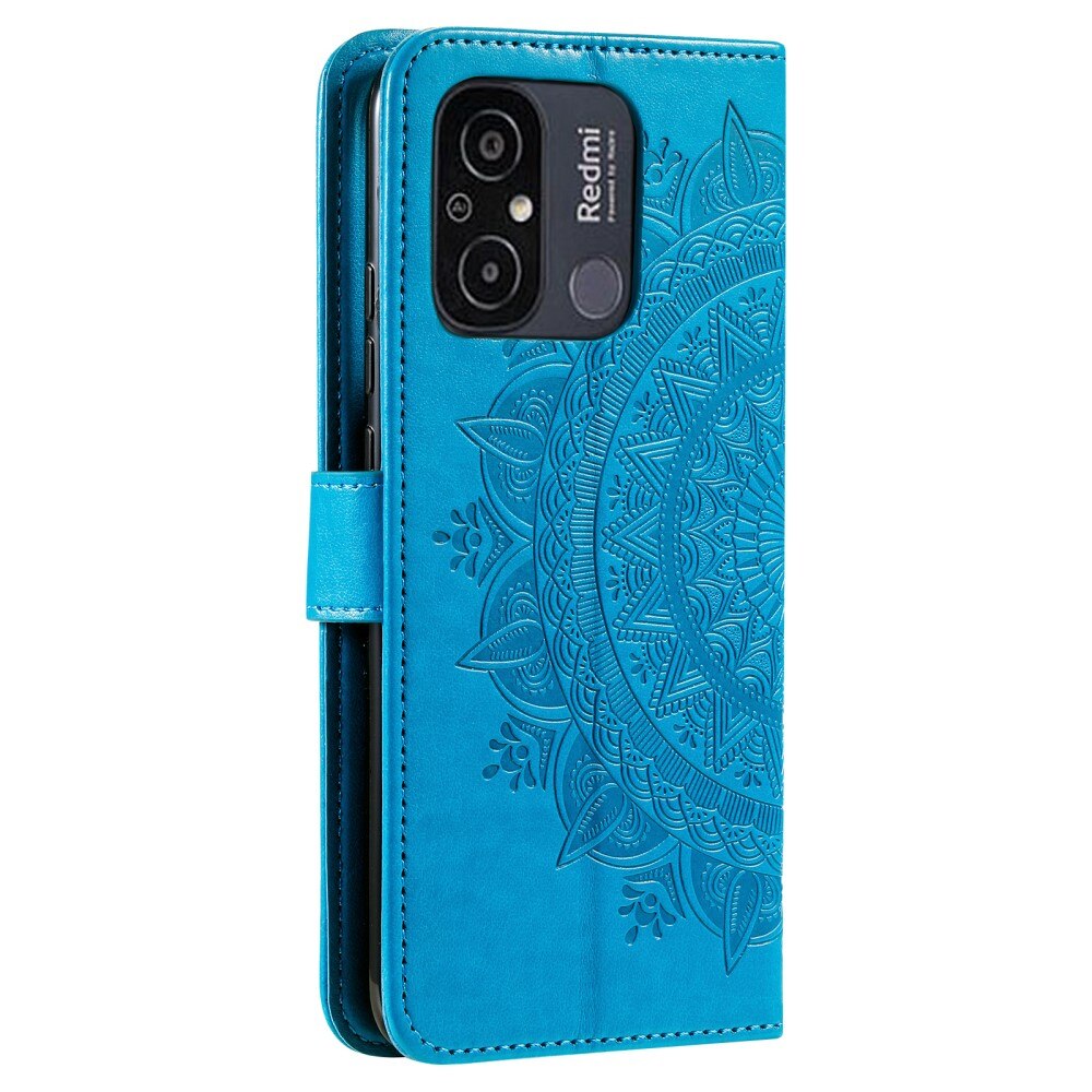 Xiaomi Redmi 12C Leather Cover Mandala Blue