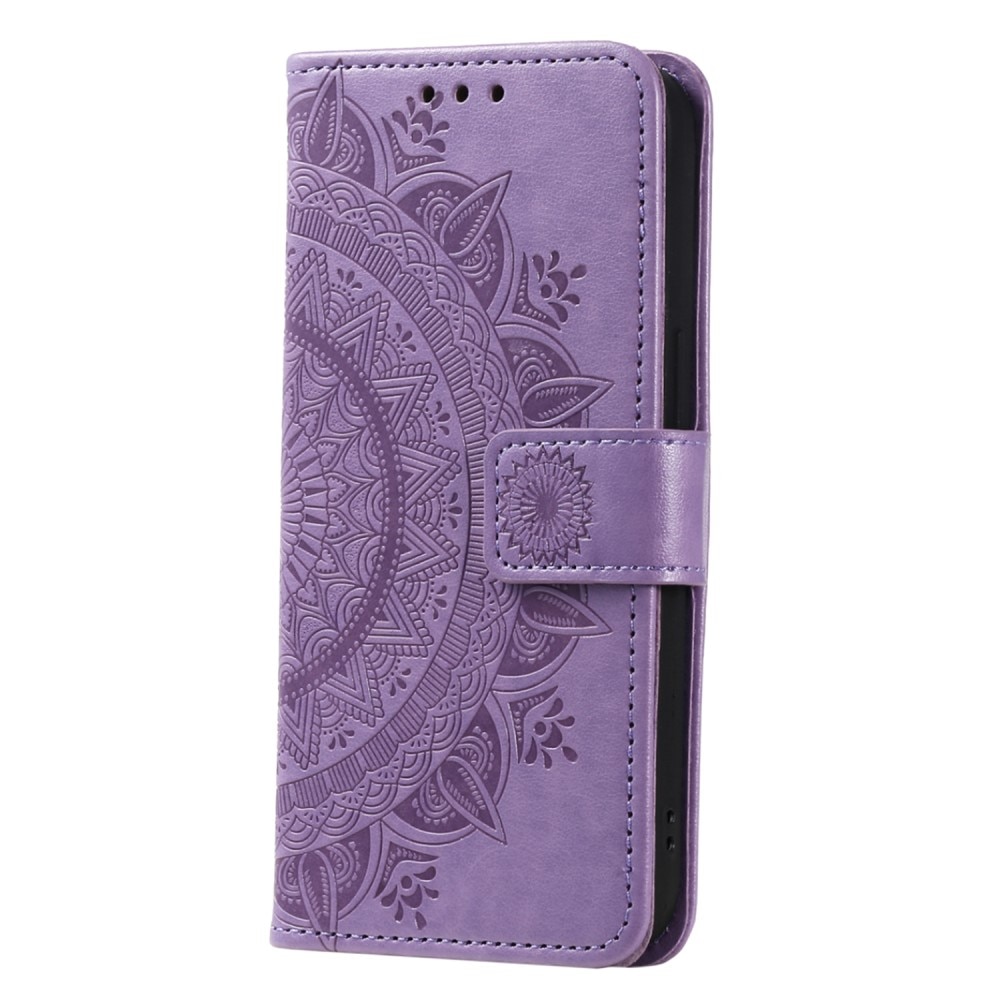 Xiaomi Redmi 12C Leather Cover Mandala Purple