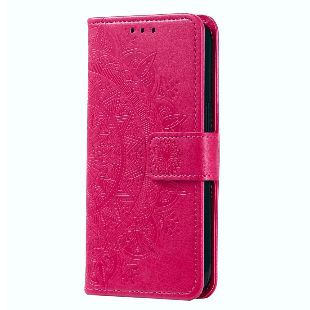 Xiaomi Redmi 12C Leather Cover Mandala Pink