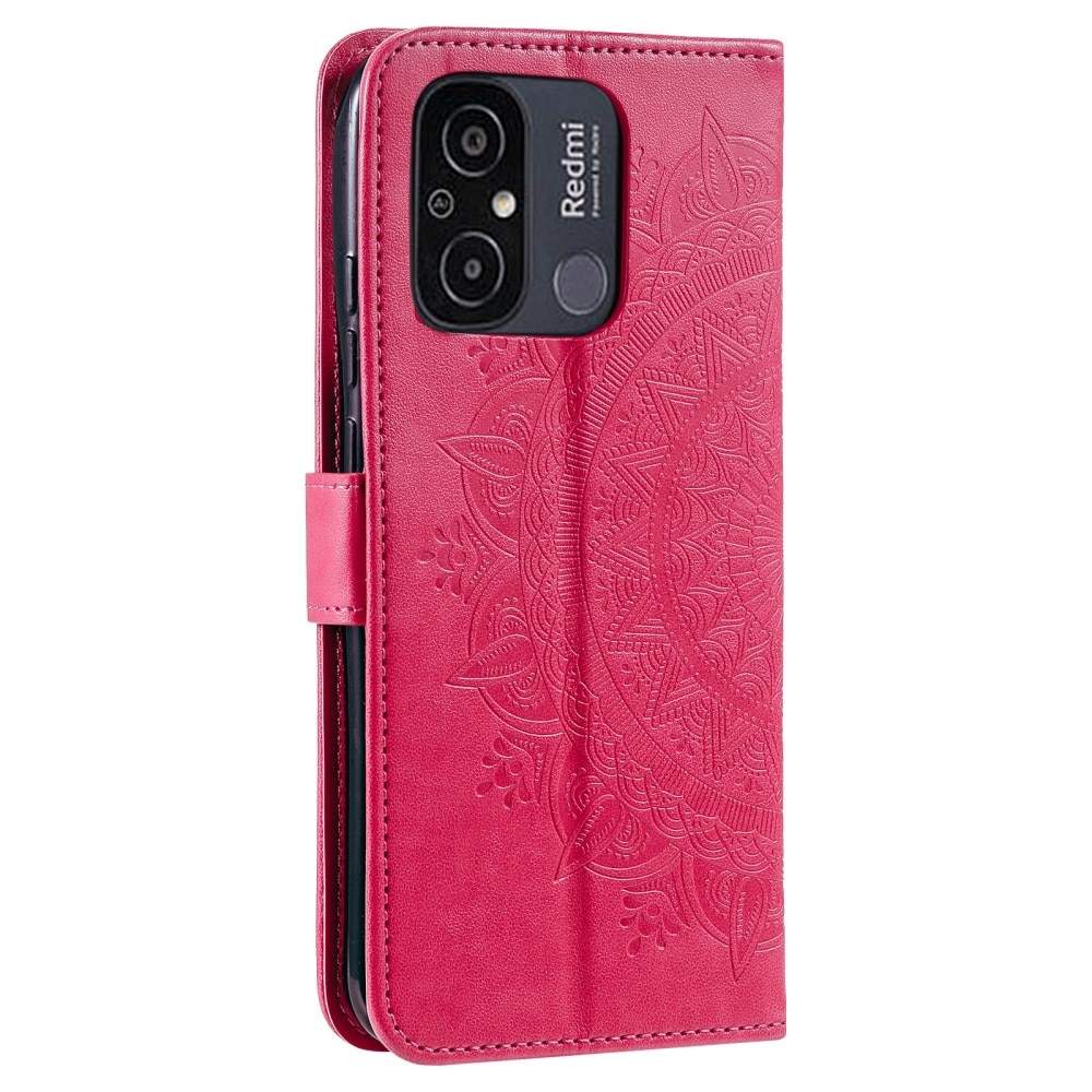 Xiaomi Redmi 12C Leather Cover Mandala Pink