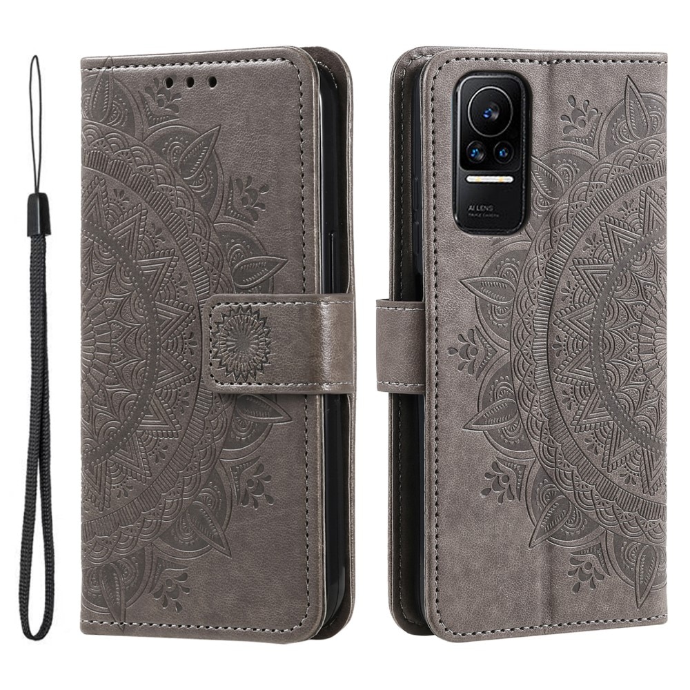 Xiaomi 13 Lite Leather Cover Mandala Grey