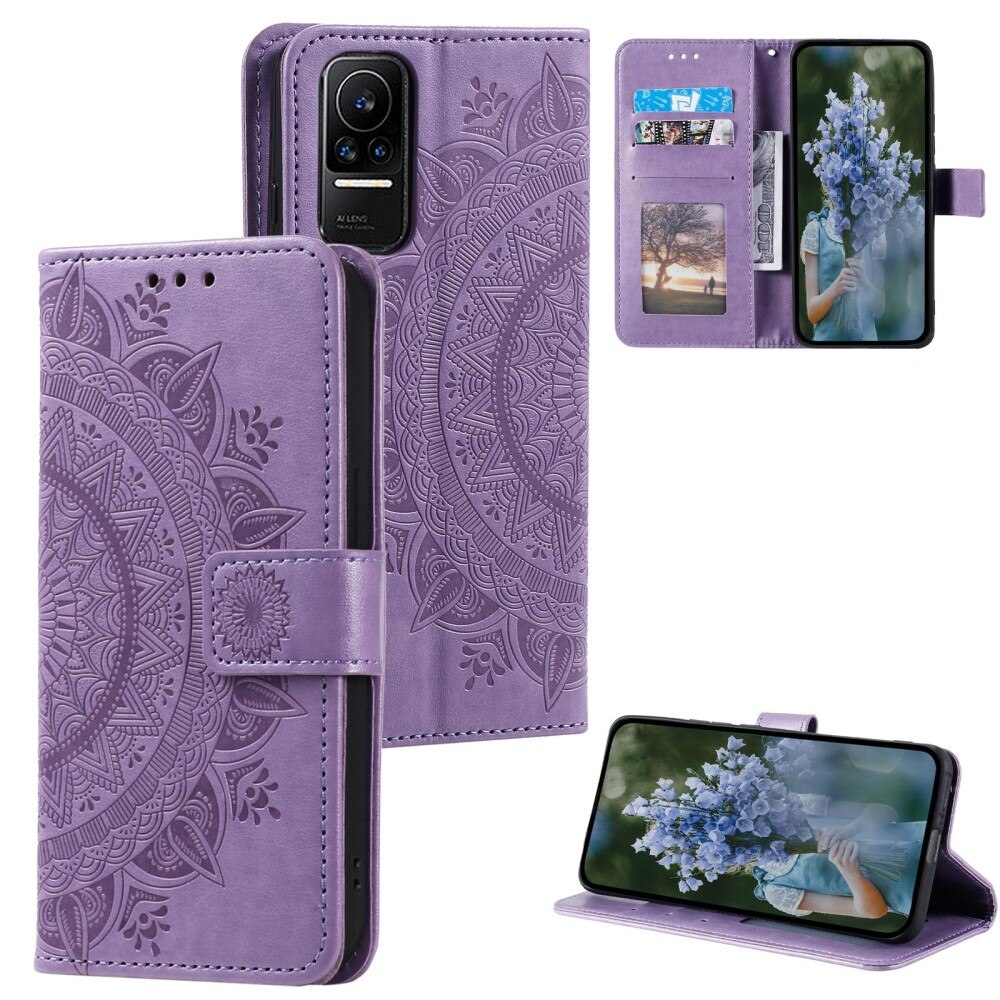 Xiaomi 13 Lite Leather Cover Mandala Purple