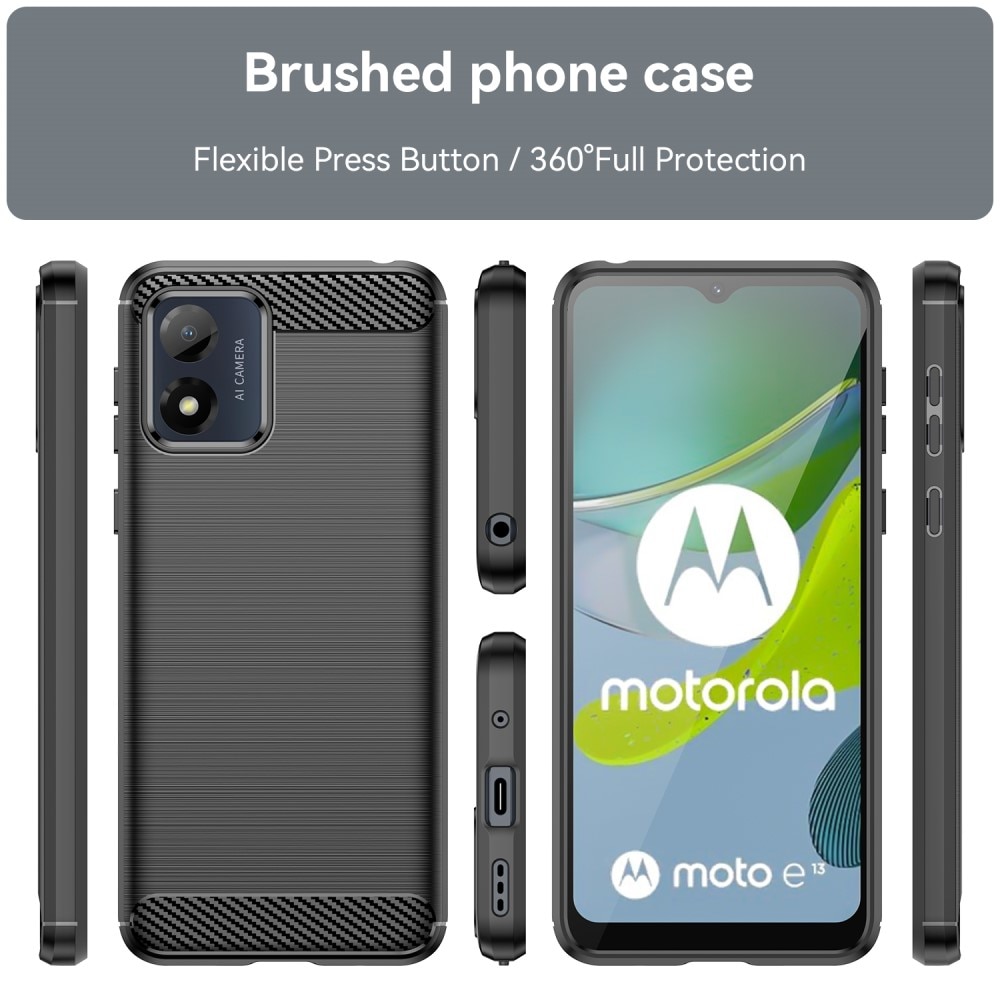 Motorola Moto E13 Brushed TPU Case Black