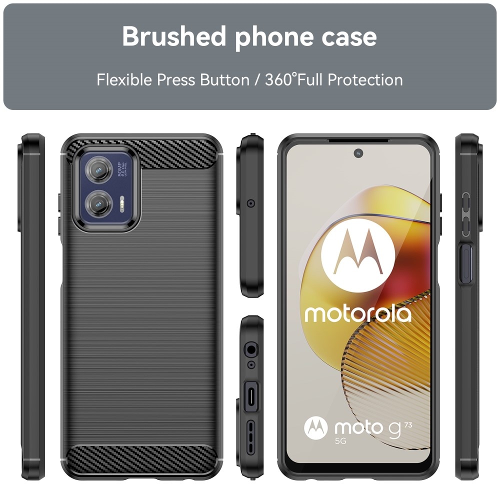 Motorola Moto G73 Brushed TPU Case Black