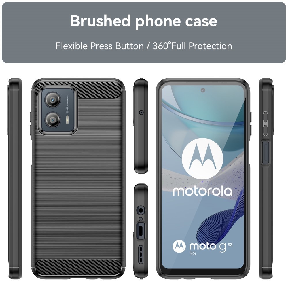 Motorola Moto G53 Brushed TPU Case Black