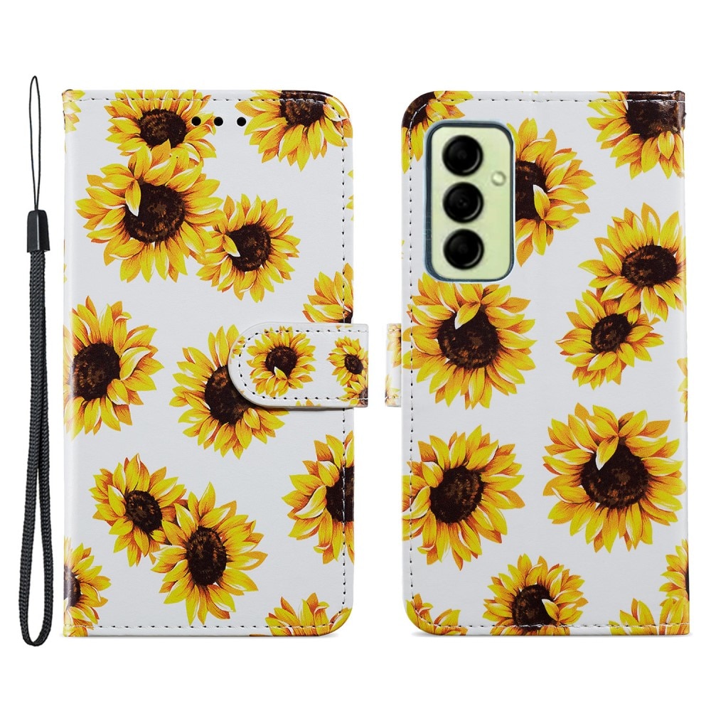 Samsung Galaxy A14 Wallet Book Cover Sunflowers