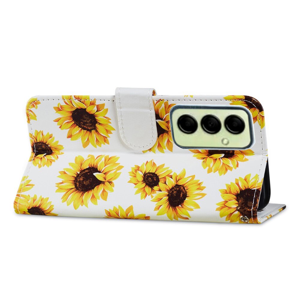 Samsung Galaxy A14 Wallet Book Cover Sunflowers